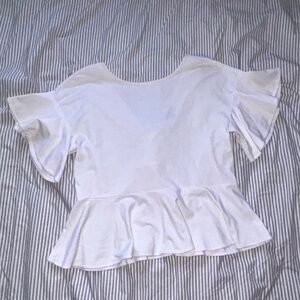 Banana Republic White Peplum Blouse